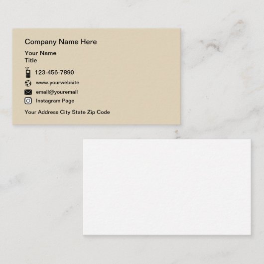 Beruflicher Kontakt-Plan Visitenkarte (Vorne/Hinten)