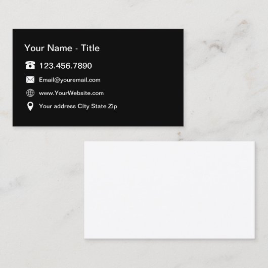 Beruflicher Kontakt Visitenkarte (Vorne/Hinten)