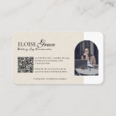 Beruflicher Koordinator für elegantes Script-Foto Visitenkarte (Rückseite)