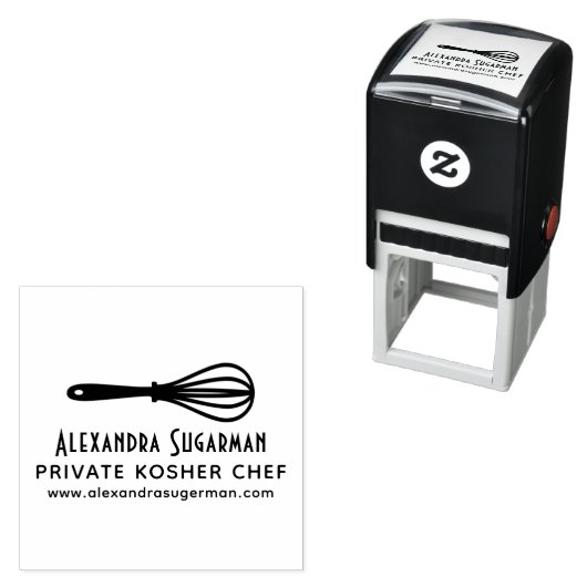 Beruflicher Kosher Koch, Whisk Business Logo Permastempel (Beispiel)