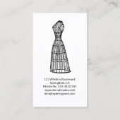 Beruflicher Kostüm-Designer-Spezialisten-Stylist Visitenkarte (Rückseite)