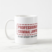 Beruflicher krimineller Rechtsanwalt Kaffeetasse (Links)