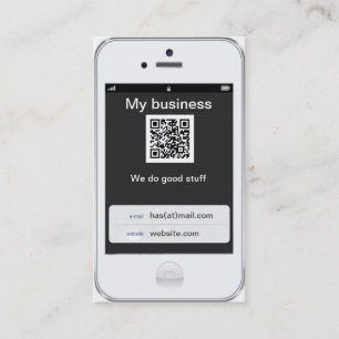 Beruflicher kundengerechter weißer iPhone Entwurf Visitenkarte