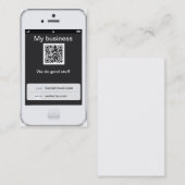 Beruflicher kundengerechter weißer iPhone Entwurf Visitenkarte (Vorne/Hinten)