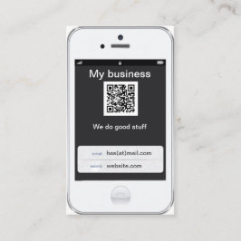 Beruflicher kundengerechter weißer iPhone Entwurf Visitenkarte