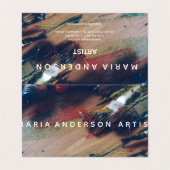 Beruflicher Künstler Visitenkarten (Außenseite Aufgefaltet)