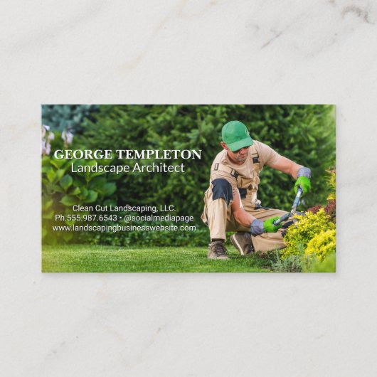Beruflicher Landscaper Pruning-Pflanze Visitenkarte (Vorderseite)