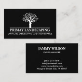 Beruflicher Landschaftsschutz beim Mähen von Rasen Visitenkarte (Vorne/Hinten)