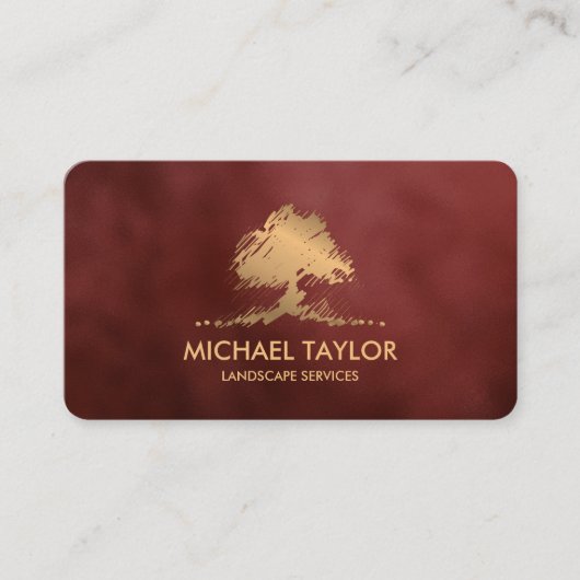 beruflicher Landschaftsschutz und Rasenpflege Visitenkarte (Vorderseite)