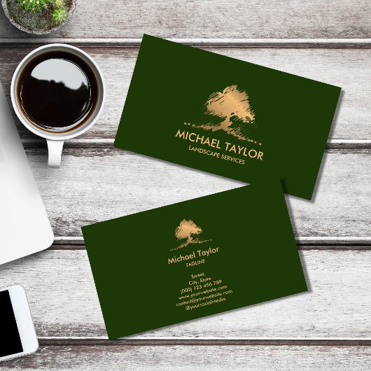 beruflicher Landschaftsschutz und Rasenpflege Visitenkarte