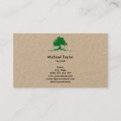 beruflicher Landschaftsschutz und Rasenpflege Visitenkarte (Rückseite)