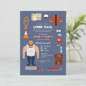 Beruflicher Lastkraftwagen Einladung (Stehend Vorderseite)