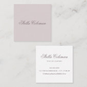 beruflicher Leichtfaullavender Quadratische Visitenkarte (Vorne/Hinten)