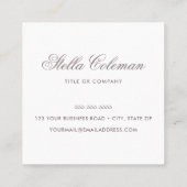 beruflicher Leichtfaullavender Quadratische Visitenkarte (Rückseite)