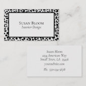 Beruflicher Leopard Schwarz und Grau drucken Visitenkarte (Vorne/Hinten)