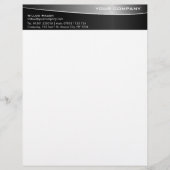 Beruflicher Letterhead aus schwarzem Stahl v2 Briefkopf (Vorderseite)
