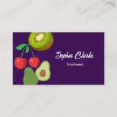 Beruflicher Lila Ernährungsdiätetiker QR-Code Visitenkarte (Vorderseite)