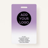 Beruflicher lila Logo-Code für das Foto Ausweis (Rückseite)