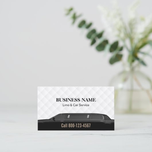 Beruflicher Limousine Limousine & Auto Service Visitenkarte (Stehend Vorderseite)