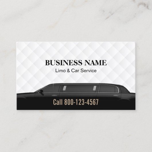 Beruflicher Limousine Limousine & Auto Service Visitenkarte (Vorderseite)