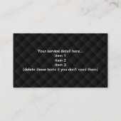 Beruflicher Limousinenservice Visitenkarte (Rückseite)