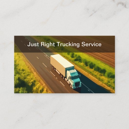 Beruflicher LKW-Fahrer Visitenkarte (Vorderseite)