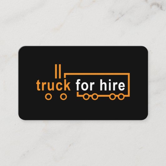 Beruflicher LKW für Mietwagen Visitenkarte (Vorderseite)