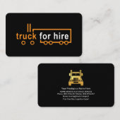 Beruflicher LKW für Mietwagen Visitenkarte (Vorne/Hinten)