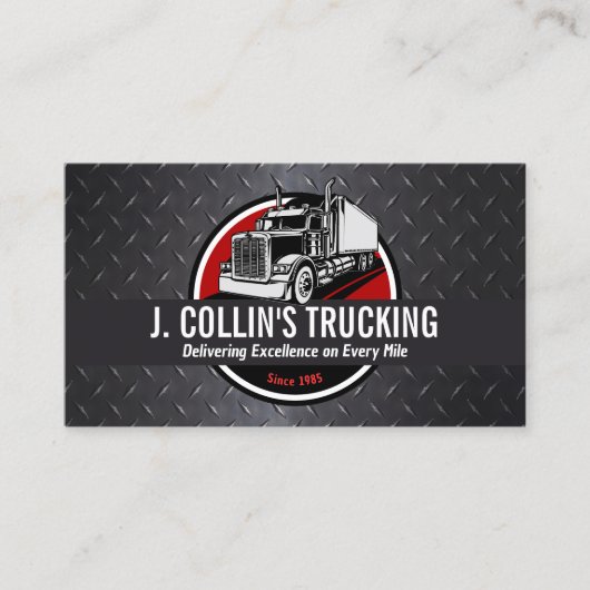 Beruflicher LKW, Sattelkraftfahrer Visitenkarte (Vorderseite)