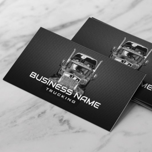 Beruflicher Lkw Semi Truck Black Metal Visitenkarte