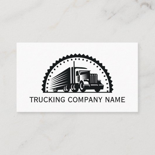 Beruflicher LKW-Treiber Einfache moderne Logo-Bu Visitenkarte (Vorderseite)