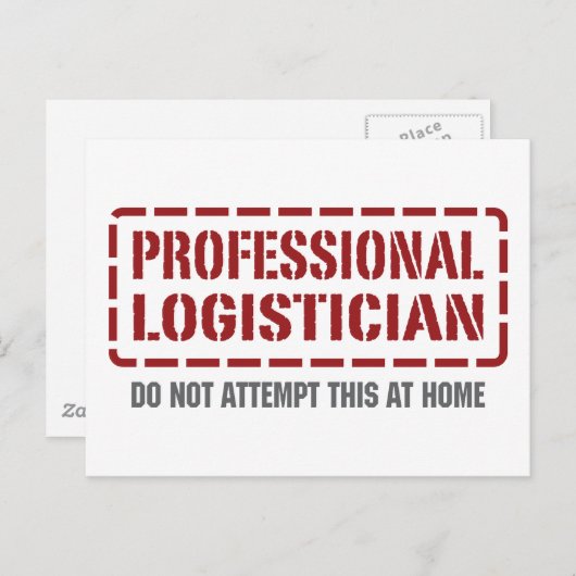 Beruflicher Logistiker Postkarte (Vorne/Hinten)