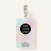 Beruflicher Logo-Code des Fotos Ausweis (Rückseite mit Klammer)