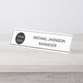 Beruflicher Logo-Titel Schreibtischnamensplakette (Vorderseite )