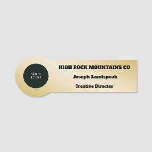 Beruflicher Logomitarbeiter, Gold Metallic Namensschild
