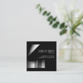 Beruflicher Luxus Architektur UV Matte Quadratische Visitenkarte (Stehend Vorderseite)