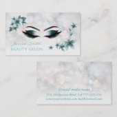 Beruflicher Luxus mit blühendem Make-up Visitenkarte (Vorne/Hinten)