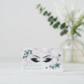 Beruflicher Luxus mit blühendem Make-up Visitenkarte (Stehend Vorderseite)