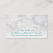 Beruflicher Luxus mit blühendem Make-up Visitenkarte (Rückseite)