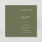 Beruflicher Luxus Premium Silk Trendy Quadratische Visitenkarte (Rückseite)