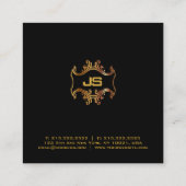 Beruflicher Luxus-Seidenplatz Quadratische Visitenkarte (Rückseite)