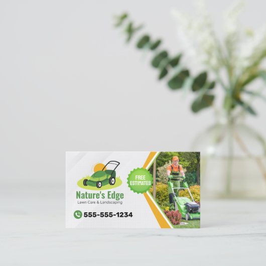 Beruflicher Mähwächter Landschaftsschutz Visitenkarte (Stehend Vorderseite)