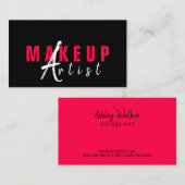Beruflicher Make-Up-Künstler Visitenkarte (Vorne/Hinten)