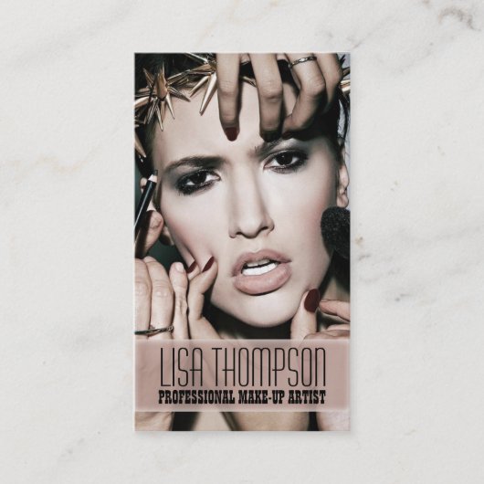 Beruflicher Make-upkünstler/Make-upvorbildliches Visitenkarte (Vorderseite)
