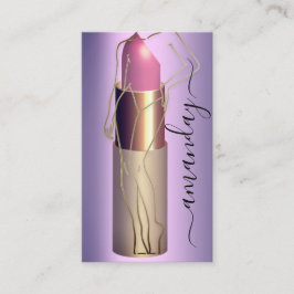 Beruflicher Makeup-Body-Lipstick QR-Code Lila Visitenkarte