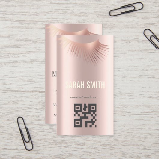 Beruflicher Makeup-Künstler und Augenwischexperte Visitenkarte (Vorderseite/Rückseite Beispiel)