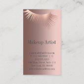 Beruflicher Makeup-Künstler und Augenwischexperte Visitenkarte (Rückseite)