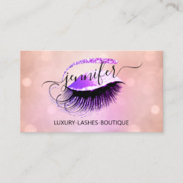 Beruflicher Makeup Lash QR Code Rosa Logo Lila Visitenkarte