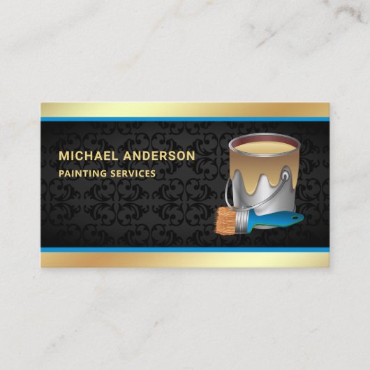 Beruflicher Maldienst Pinselstrich Visitenkarte (Vorderseite)