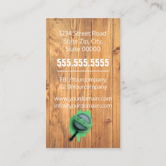 Beruflicher Maldienst Visitenkarte (Rückseite)